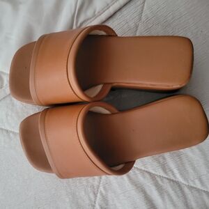 Elegant Brown Women's Slide Sandals